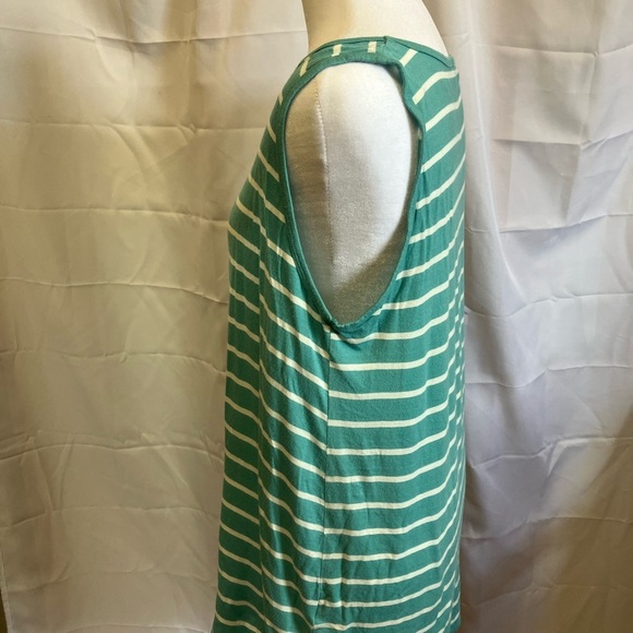 Zenana Outfitters Teal and White Striped Tank Top - Picture 4 of 8